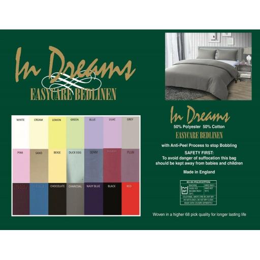 Plain dyed Kingsize Duvet cover Set 21 colours + 10.5 tog quilt + 2 pillows