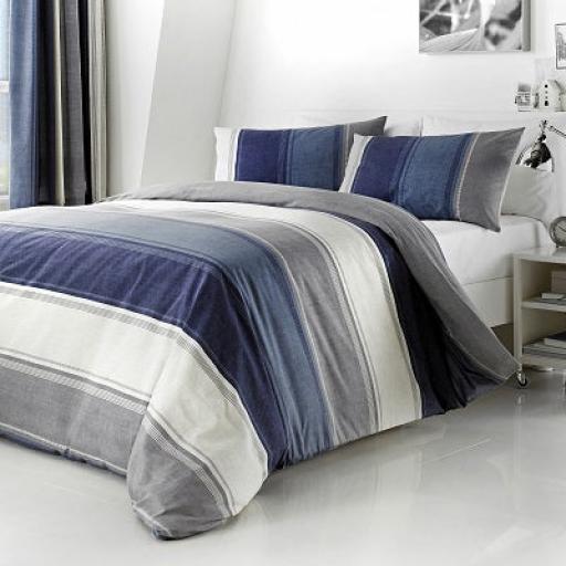 Single 52% Polyester / 48% Cotton Grey Fusion Duvet Cover and Pillow Case 