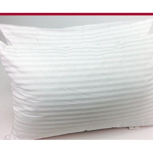 Satin stripe 300 thread count 100% cotton luxury fibre pillows 19&quot; x 29&quot;