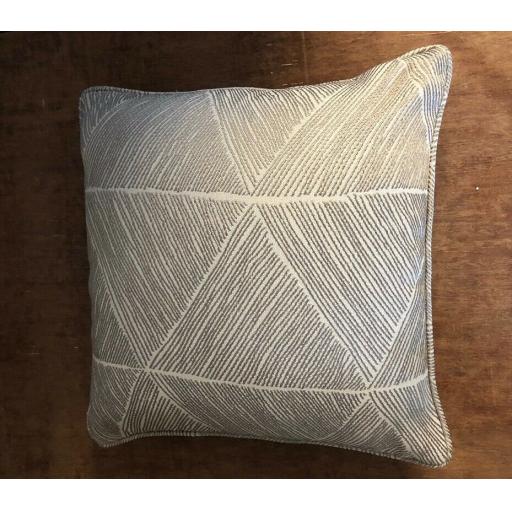 Hugo Cushions Natural &amp; Grey Silver Geometric 18&quot; x 18&quot; with or without pads