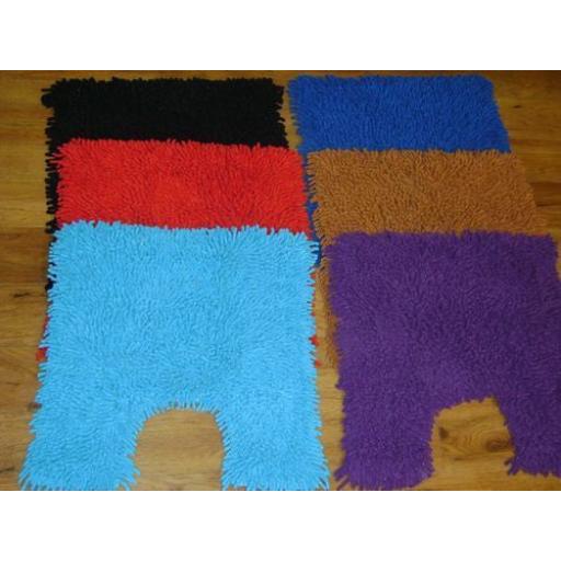 Luxury 2 piece shaggy bath mat set in 6 colours